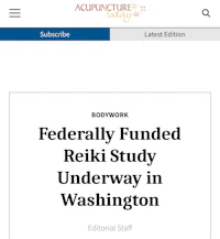 federally funded reiki study underway in washington